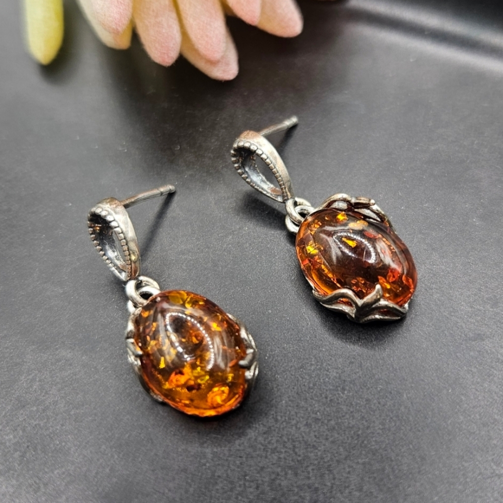 Amber Dangle Earrings